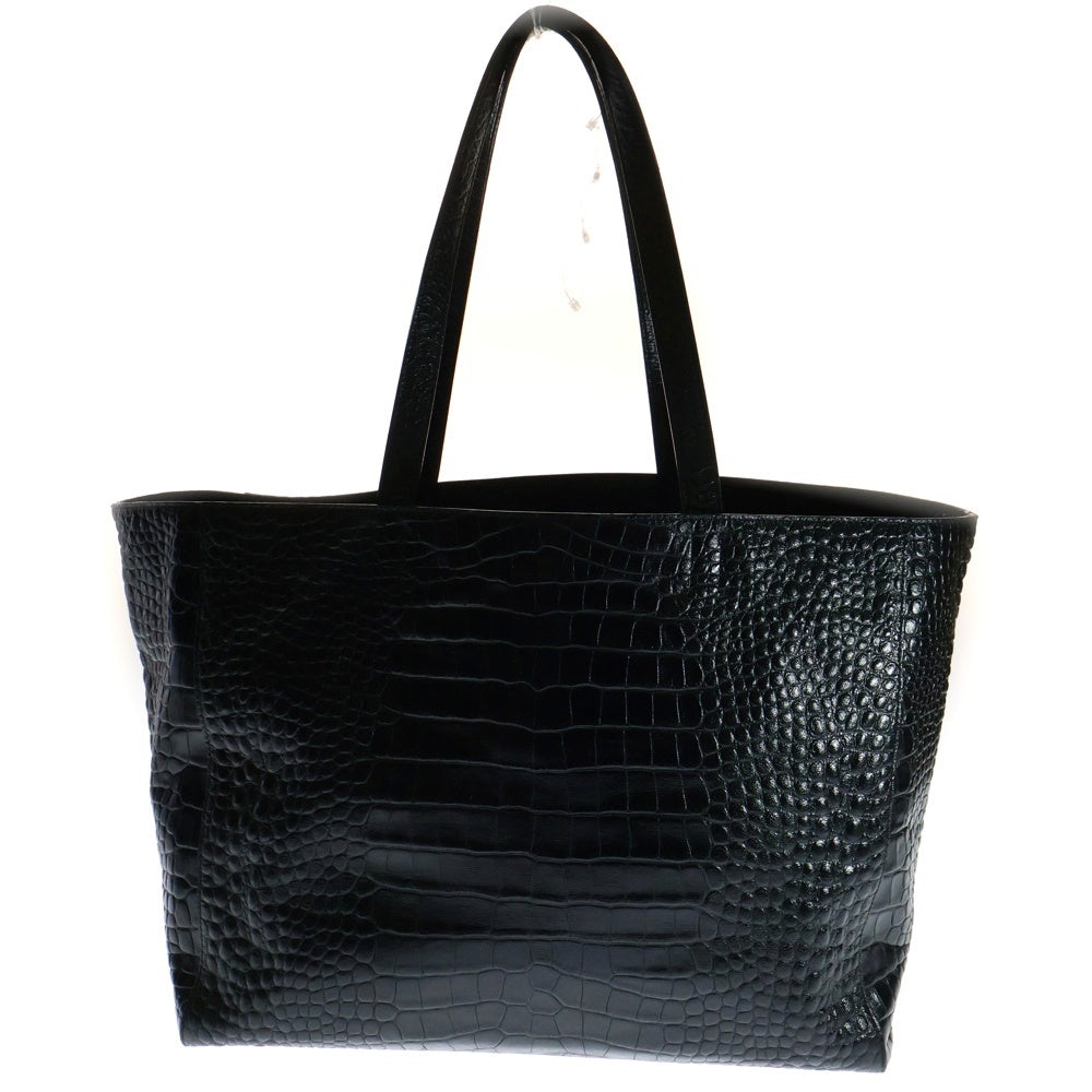 BALENCIAGA(バレンシアガ) エブリデイ クロコ型押し トートバッグ ブラック 618284 23E3N