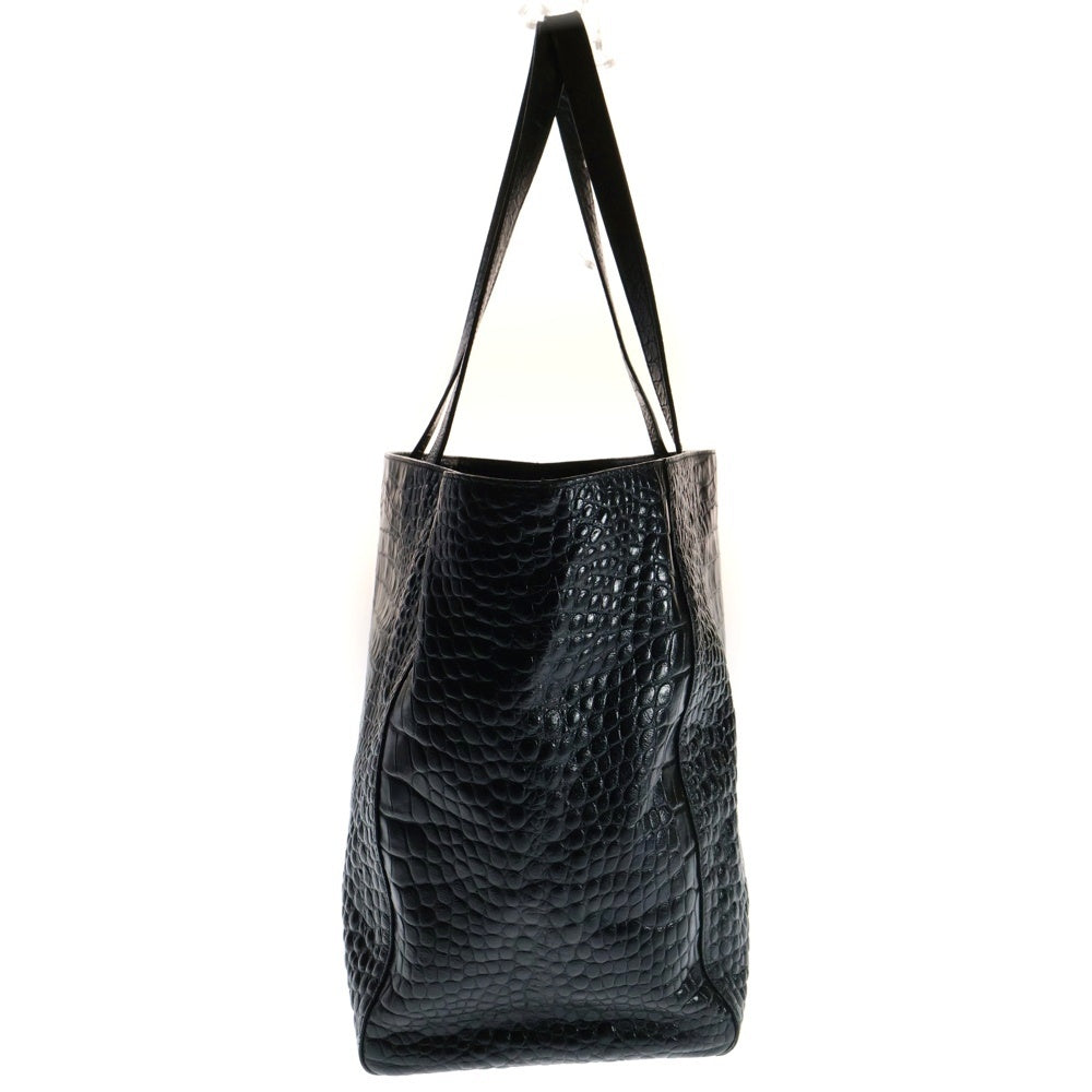 BALENCIAGA(バレンシアガ) エブリデイ クロコ型押し トートバッグ ブラック 618284 23E3N