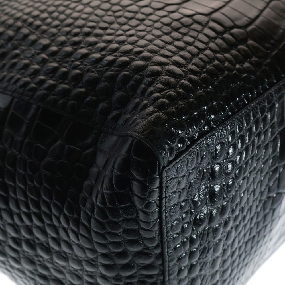 BALENCIAGA(バレンシアガ) エブリデイ クロコ型押し トートバッグ ブラック 618284 23E3N