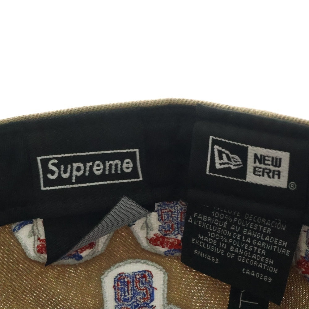 SUPREME(シュプリーム) 24AW Jerseys Box Logo New Era Cap ジャージーズボックスロゴニューエラキャップ 帽子 ベージュ