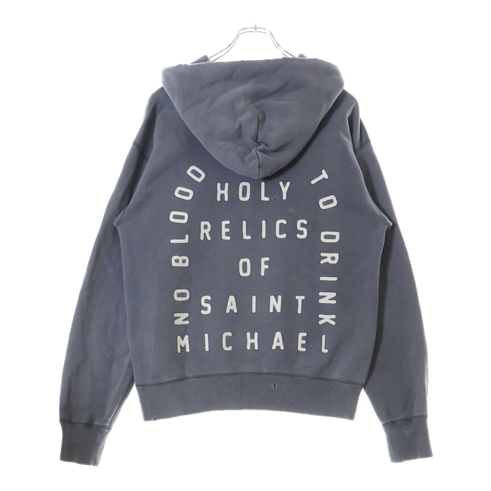 SAINT MICHAEL(セントマイケル) 21SS ヴィンテージ加工 アーチロゴ スウェット パーカー SM-S21-0000-019