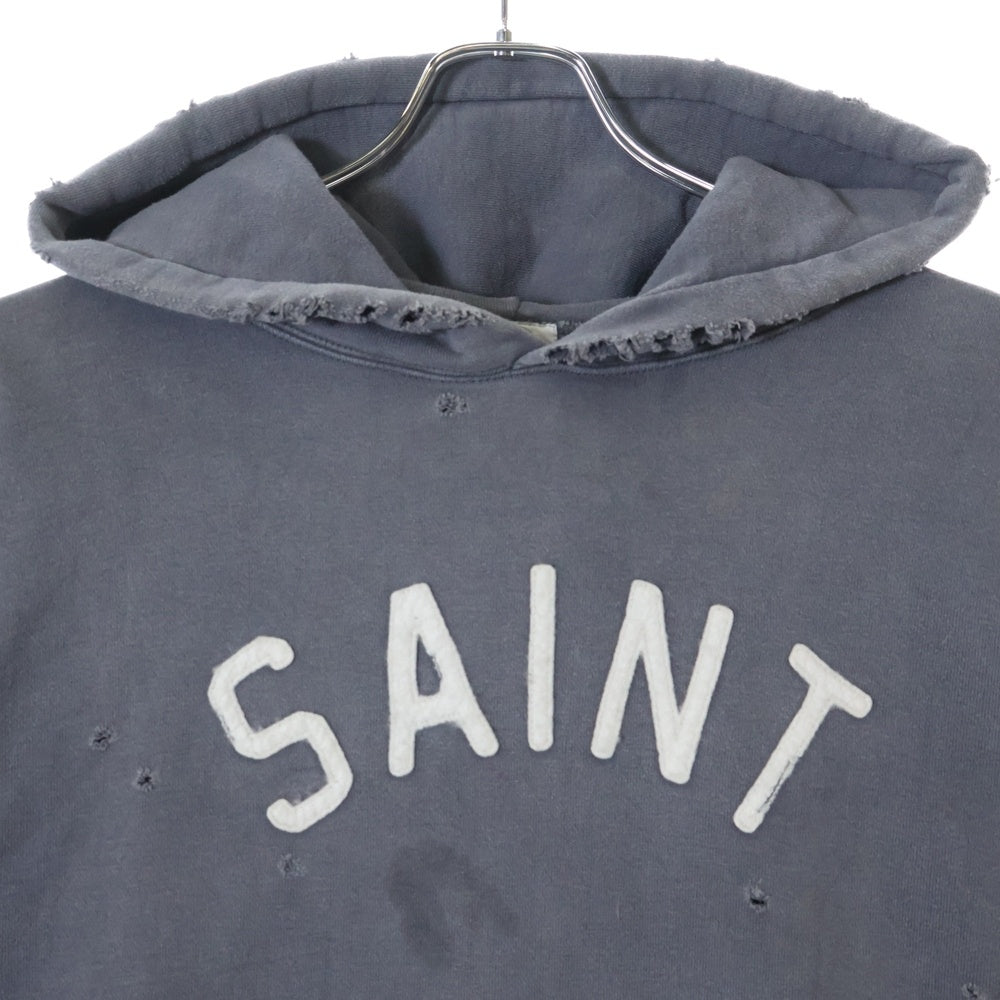 SAINT MICHAEL(セントマイケル) 21SS ヴィンテージ加工 アーチロゴ スウェット パーカー SM-S21-0000-019