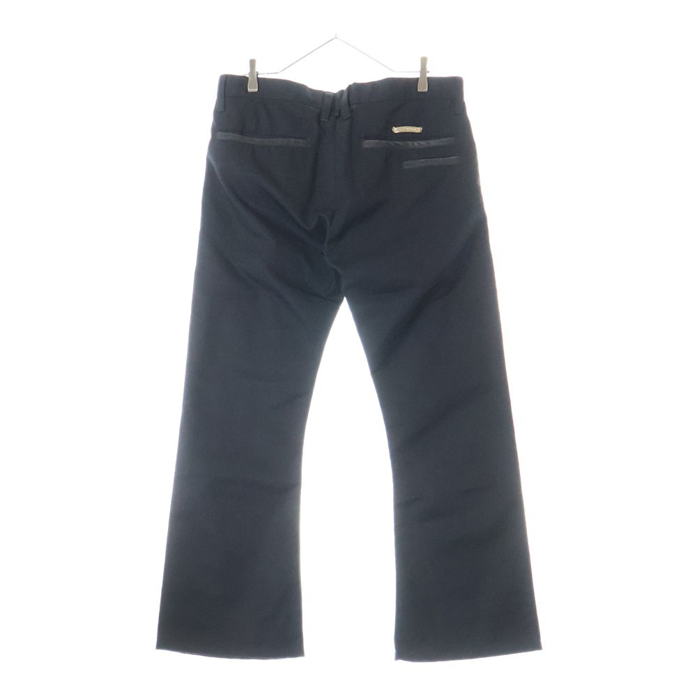CHROME HEARTS(クロムハーツ) CHINOS レザー切替 クロスボール ボタンフライ チノパンツ ワークパンツ ブラック