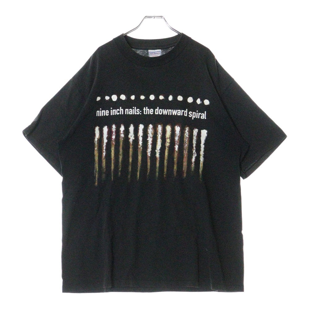 VINTAGE(ヴィンテージ) NINE INCH NAILS THE DOWNWARD SPIRAL ナインインチネイルズ ダウンワードスパイラル 半袖Tシャツ バンT ブラック