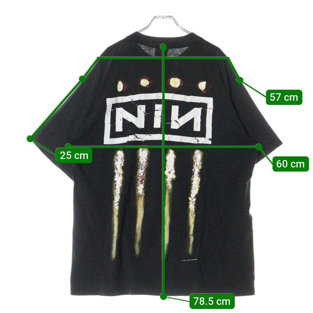 VINTAGE(ヴィンテージ) NINE INCH NAILS THE DOWNWARD SPIRAL ナインインチネイルズ ダウンワードスパイラル 半袖Tシャツ バンT ブラック