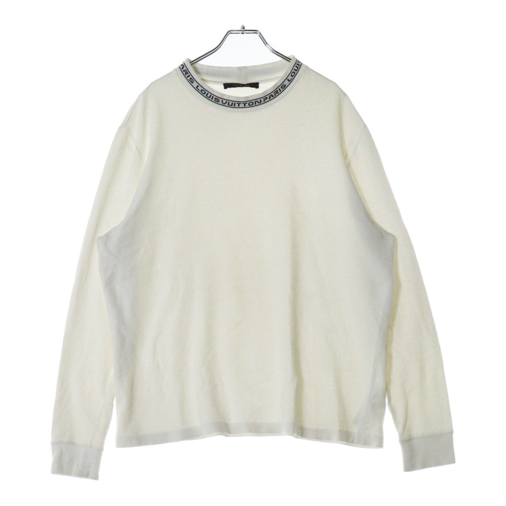 LOUIS VUITTON(ルイヴィトン) 19SS ネックロゴ ロングスリーブ 長袖Tシャツ カットソー ホワイト RM191M HUC HGY02W