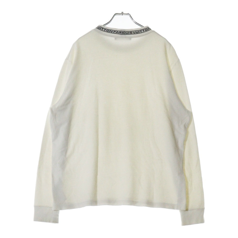 LOUIS VUITTON(ルイヴィトン) 19SS ネックロゴ ロングスリーブ 長袖Tシャツ カットソー ホワイト RM191M HUC HGY02W