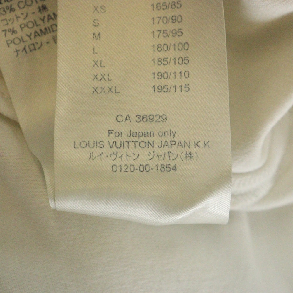 LOUIS VUITTON(ルイヴィトン) 19SS ネックロゴ ロングスリーブ 長袖Tシャツ カットソー ホワイト RM191M HUC HGY02W