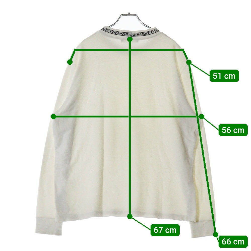 LOUIS VUITTON(ルイヴィトン) 19SS ネックロゴ ロングスリーブ 長袖Tシャツ カットソー ホワイト RM191M HUC HGY02W