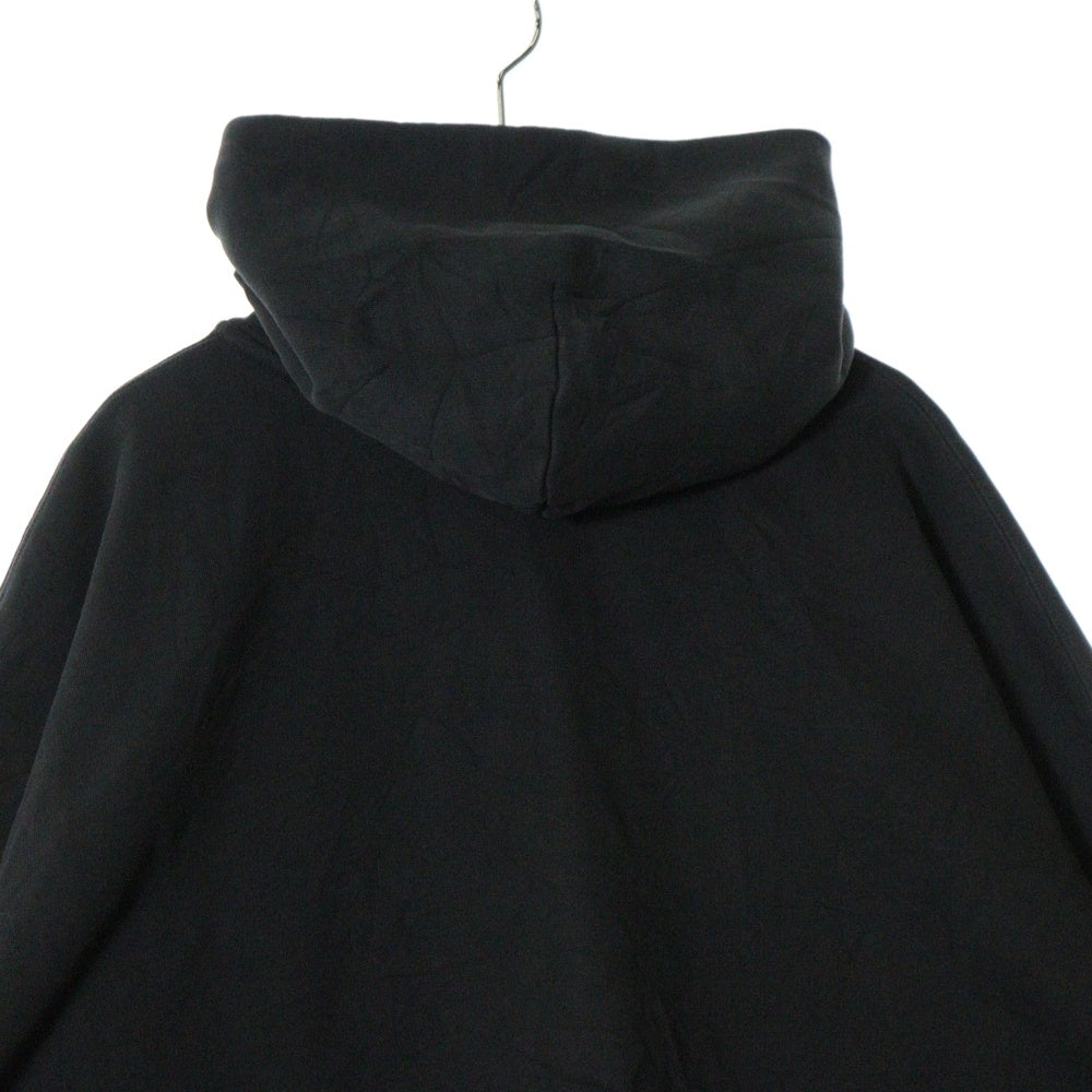 BALENCIAGA(バレンシアガ) 24AW ロゴヴィンテージプリントプルオーバーパーカー ブラック/ホワイト 803265 TRVH6