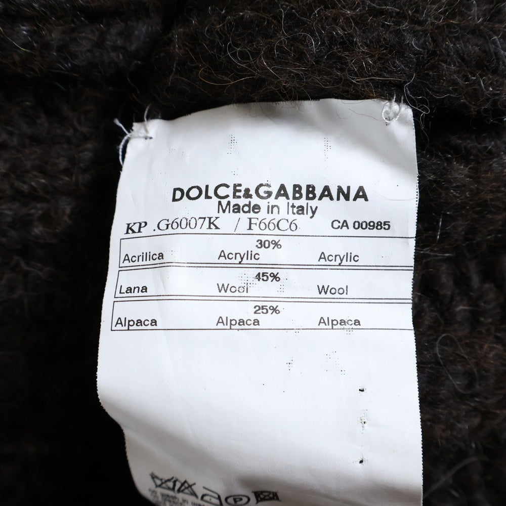DOLCE & GABBANA(ドルチェアンドガッバーナ) ブロークン ケーブルニットセーター ブラウン G6007K/F66C6