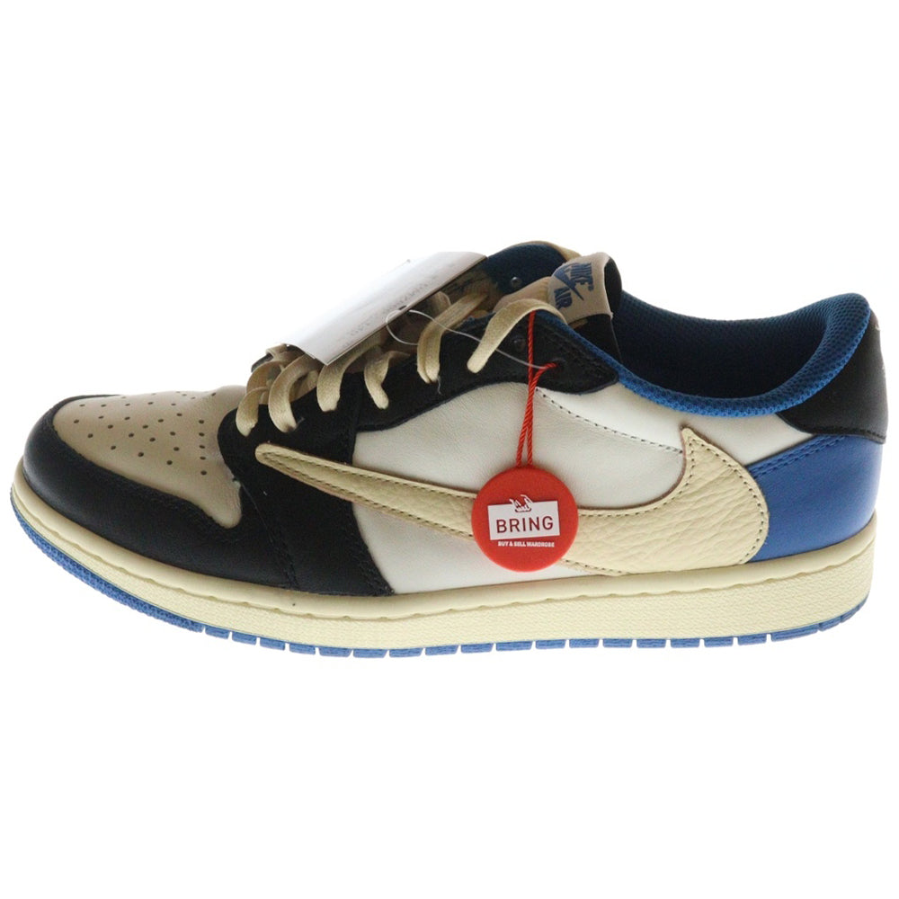 NIKE(ナイキ) ×TRAVIS SCOTT FRAGMENT DESIGN AIR JORDAN 1 LOW OG SP DM7866-140 トラヴィススコット フラグメント エアジョーダン1 ローカットスニーカーブルー US8/26cm