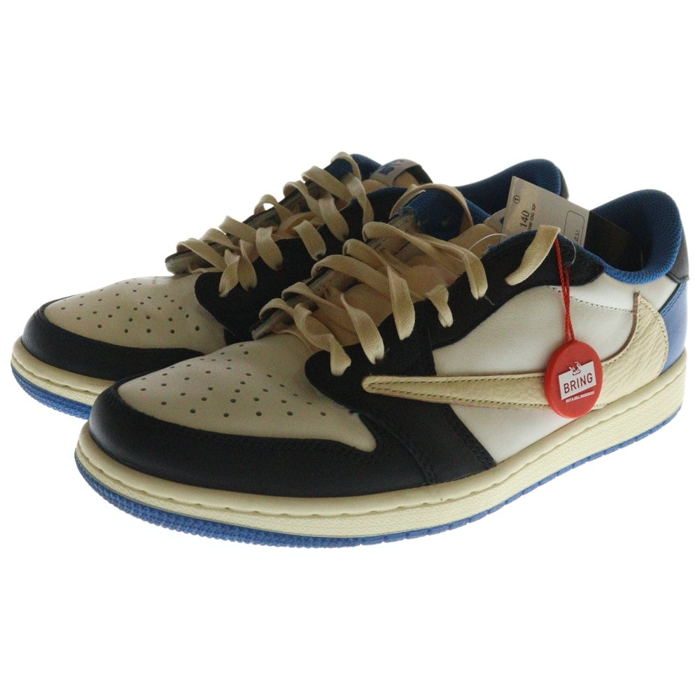 NIKE(ナイキ) ×TRAVIS SCOTT FRAGMENT DESIGN AIR JORDAN 1 LOW OG SP DM7866-140 トラヴィススコット フラグメント エアジョーダン1 ローカットスニーカーブルー US8/26cm