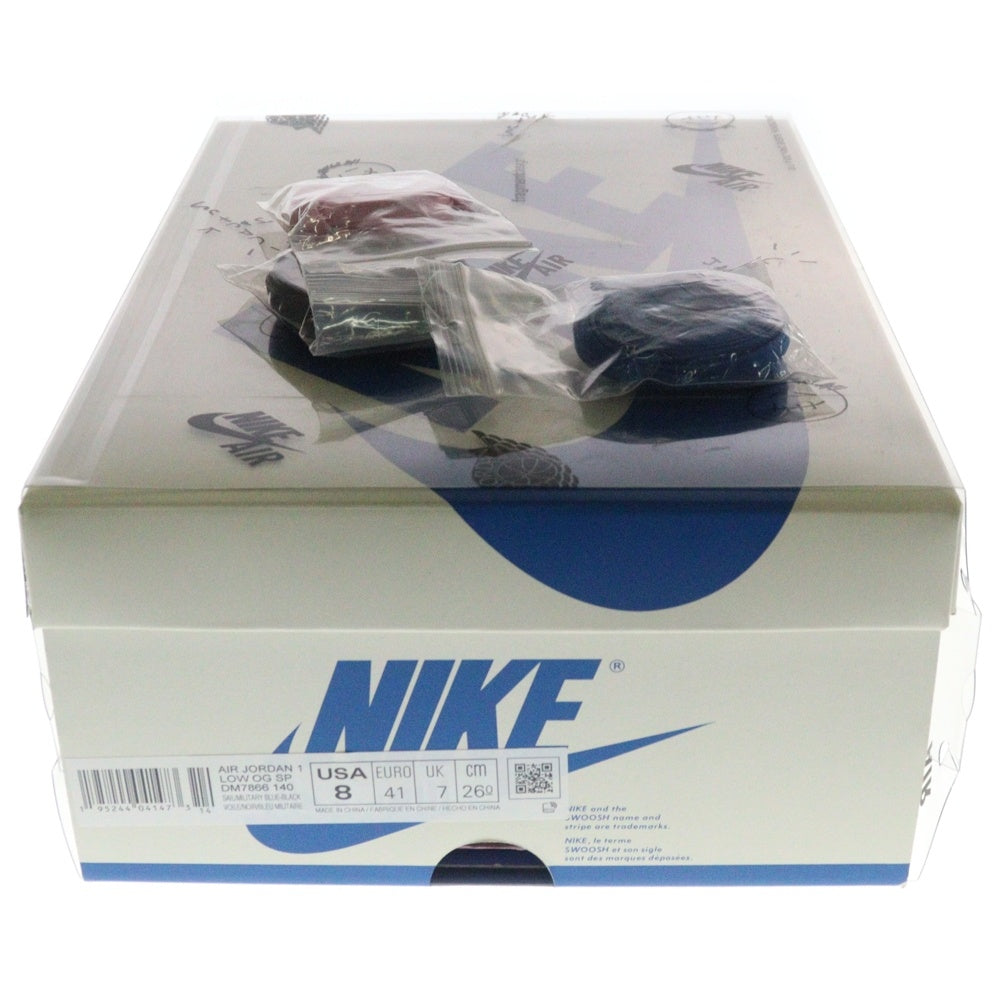 NIKE(ナイキ) ×TRAVIS SCOTT FRAGMENT DESIGN AIR JORDAN 1 LOW OG SP DM7866-140 トラヴィススコット フラグメント エアジョーダン1 ローカットスニーカーブルー US8/26cm