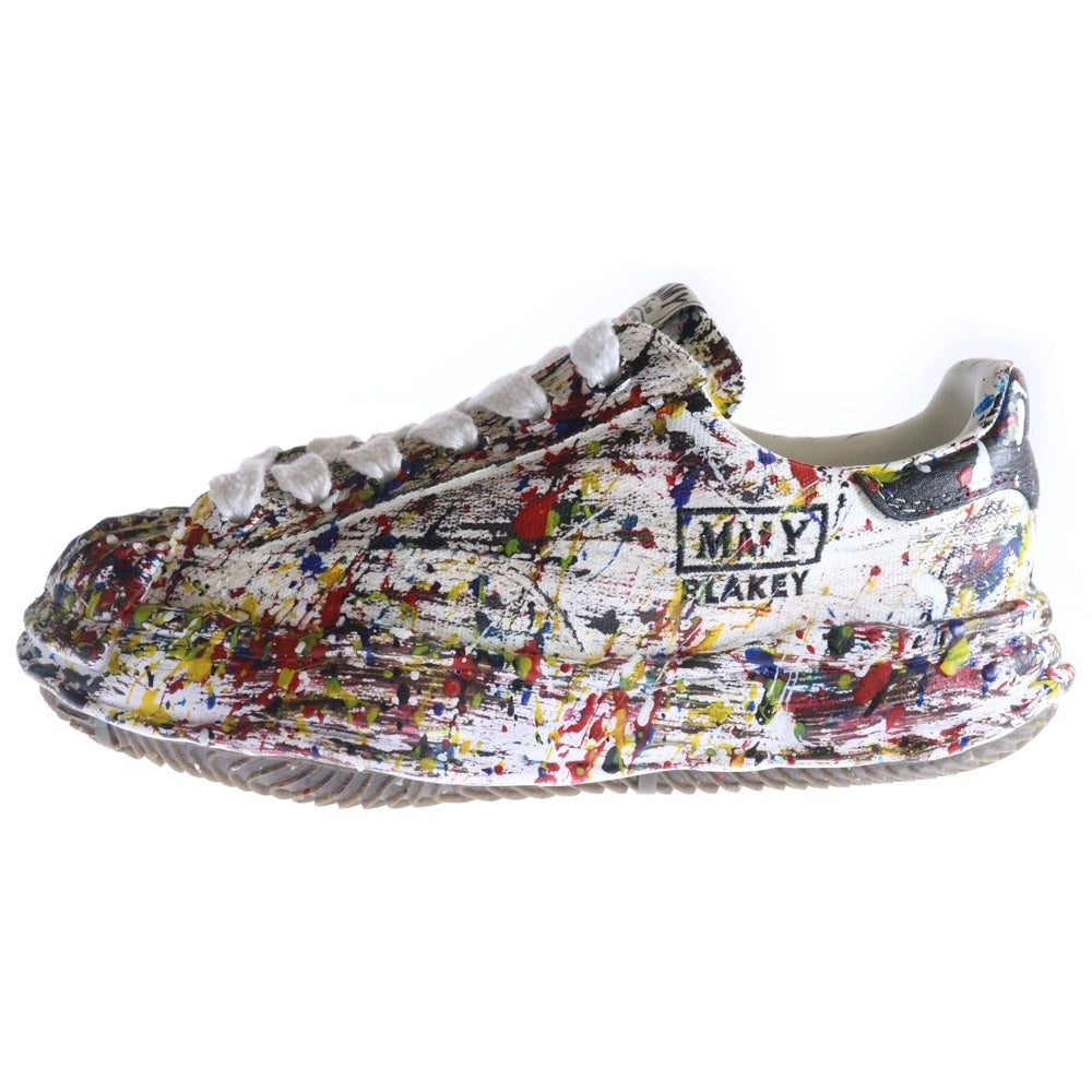 MAISON MIHARAYASUHIRO(メゾンミハラヤスヒロ) 25SS BLAKEY OG Sputtering Canvas Low-top Sneaker A14FW738 ブレイキー ペイント加工 ローカットスニーカー マルチカラー