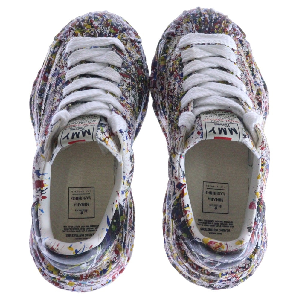 MAISON MIHARAYASUHIRO(メゾンミハラヤスヒロ) 25SS BLAKEY OG Sputtering Canvas Low-top Sneaker A14FW738 ブレイキー ペイント加工 ローカットスニーカー マルチカラー