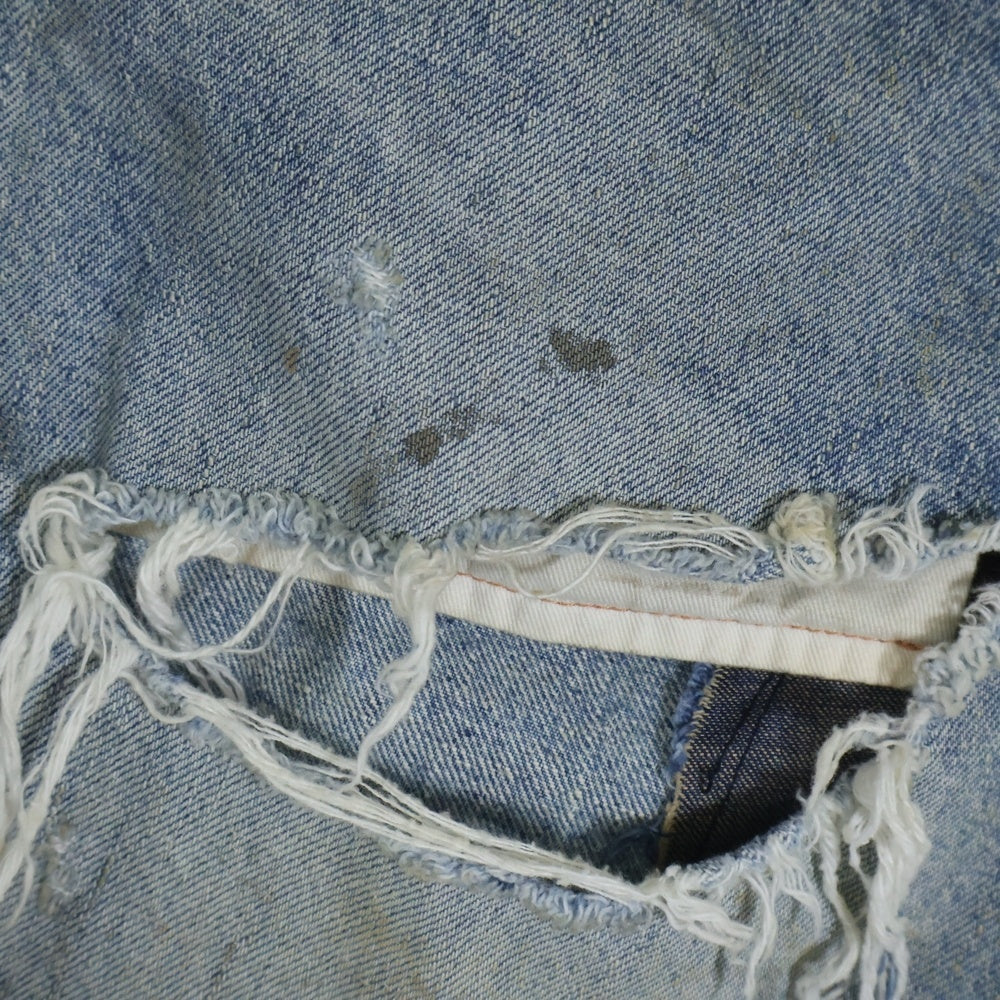 SAINT MICHAEL(セントマイケル) 24SS DENIM SHORTS DAMAGE デニムショートパンツ ショーツ ダメージ加工 インディゴ SM-YS8-0000-054