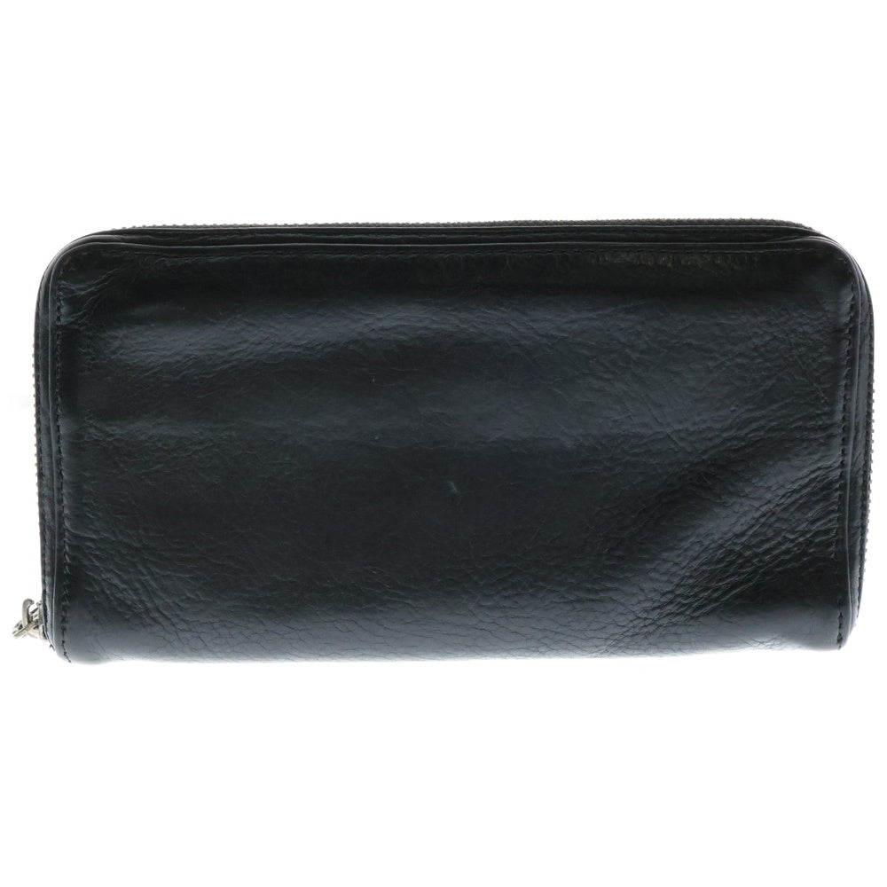 CHROME HEARTS(クロムハーツ) REC F ZIP 3セメタリー クロスパッチ ラウンドファスナーウォレット 長財布 ブラック BCA368