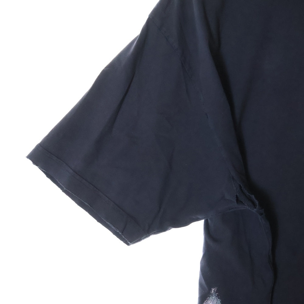 BALENCIAGA(バレンシアガ) Medium Fit T Shirtダメージ加工 半袖Tシャツ ブラック 764235 TSVD5
