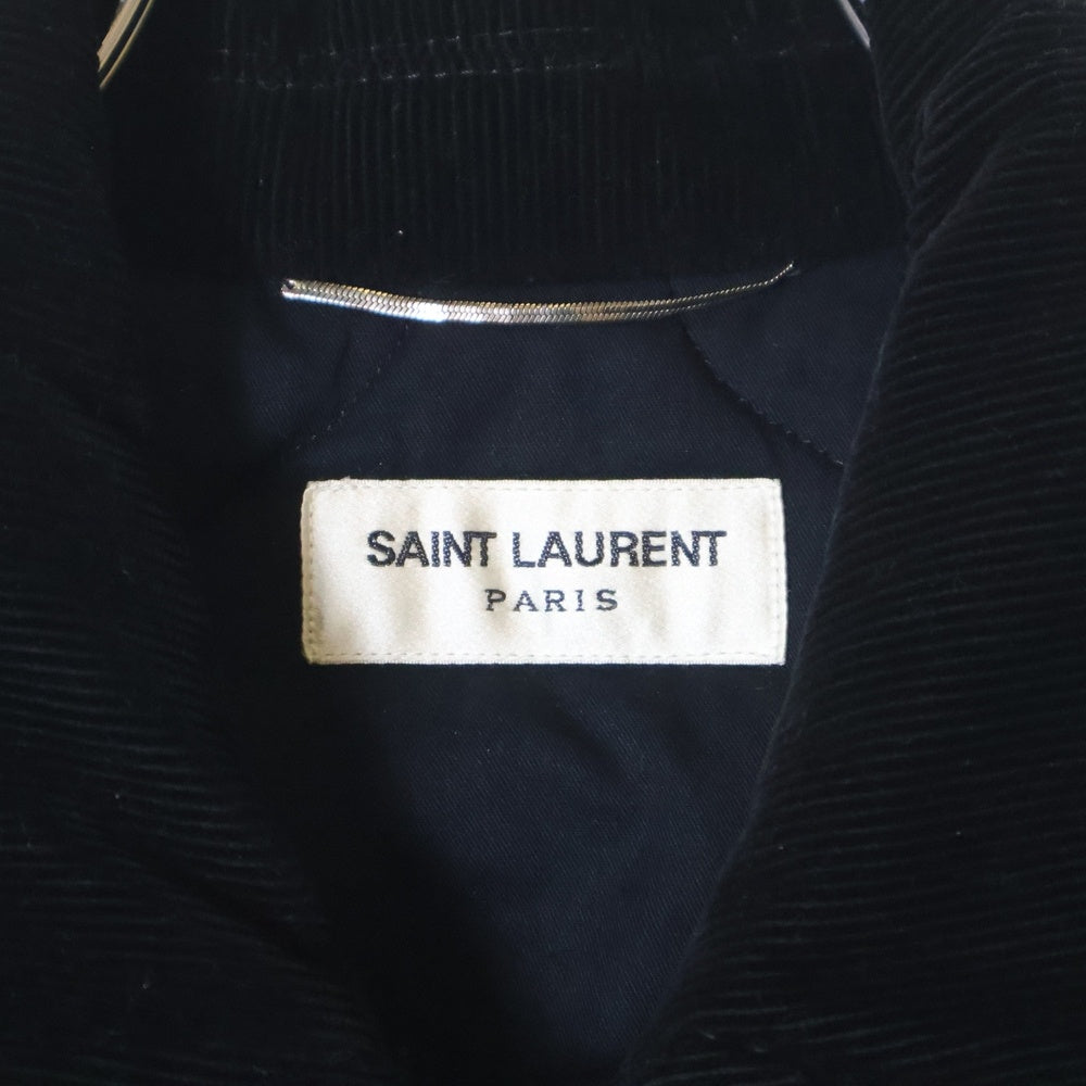 SAINT LAURENT PARIS(サンローランパリ) 17AW TEDDY JACKET テディジャケット コーデュロイスタジアムジャンパー ブラック 485686 Y006R