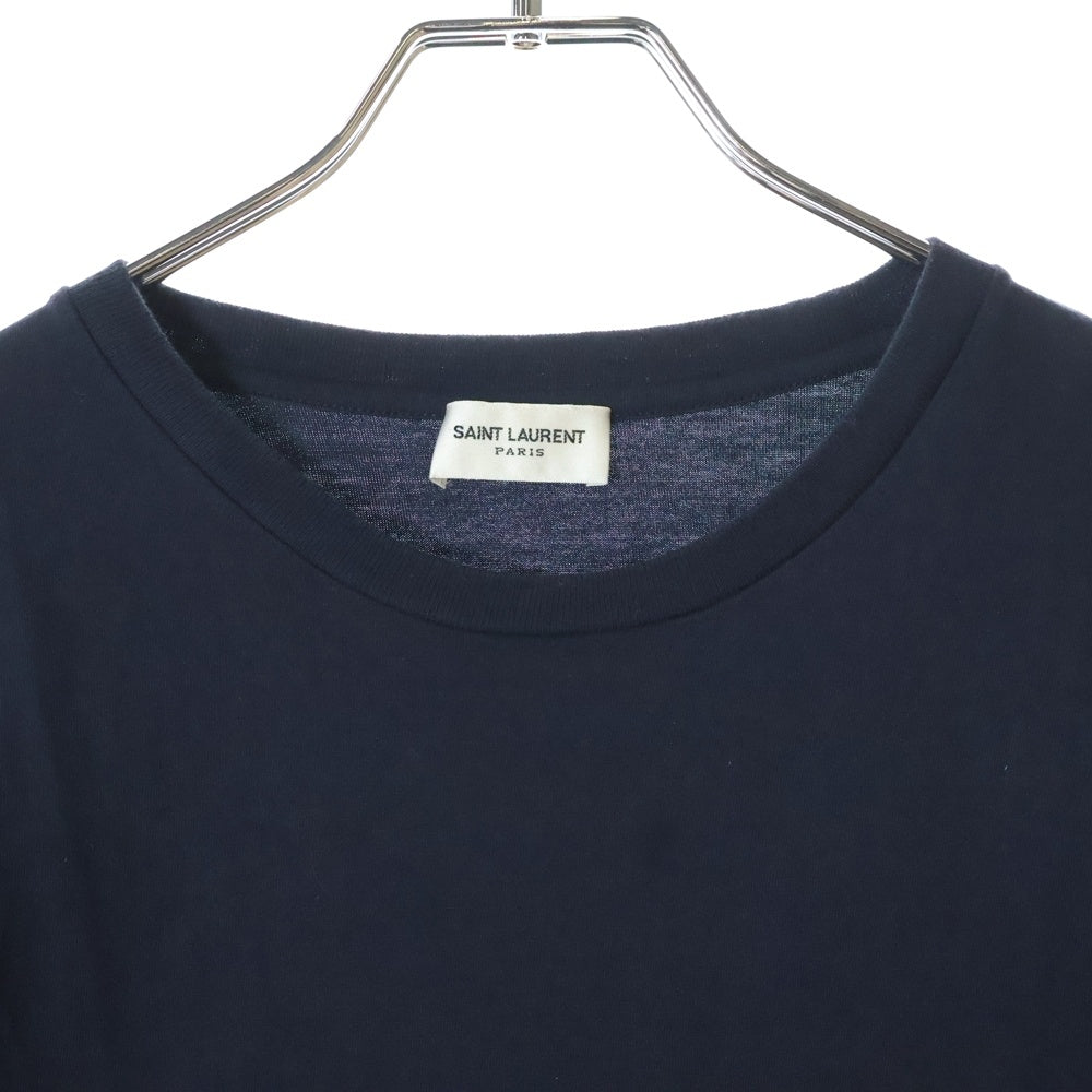SAINT LAURENT PARIS(サンローランパリ) Reverse Logo Tee リバースロゴTシャツ 半袖カットソー ネイビー 663278 Y36HE