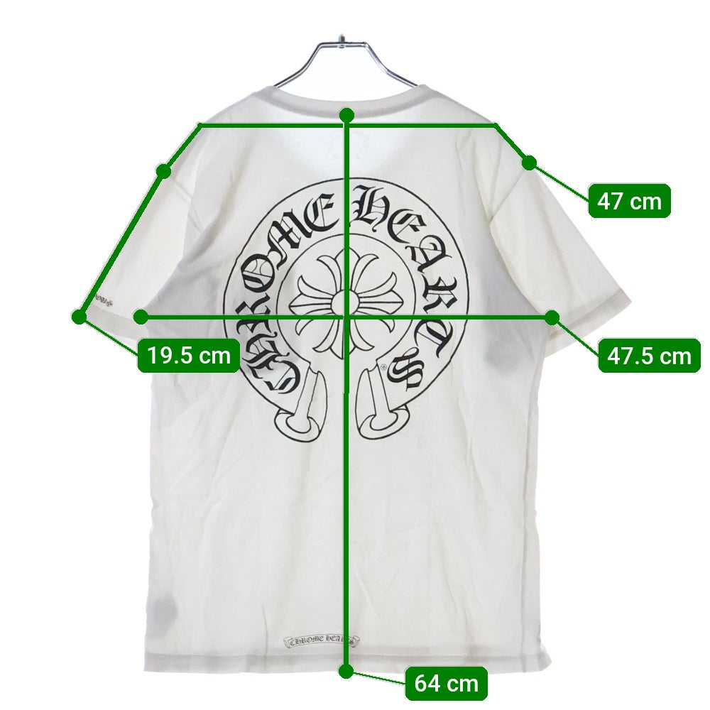 CHROME HEARTS(クロムハーツ) Horseshoe S/S Tee ホースシュー ロゴ 半袖Tシャツ カットソー ホワイト