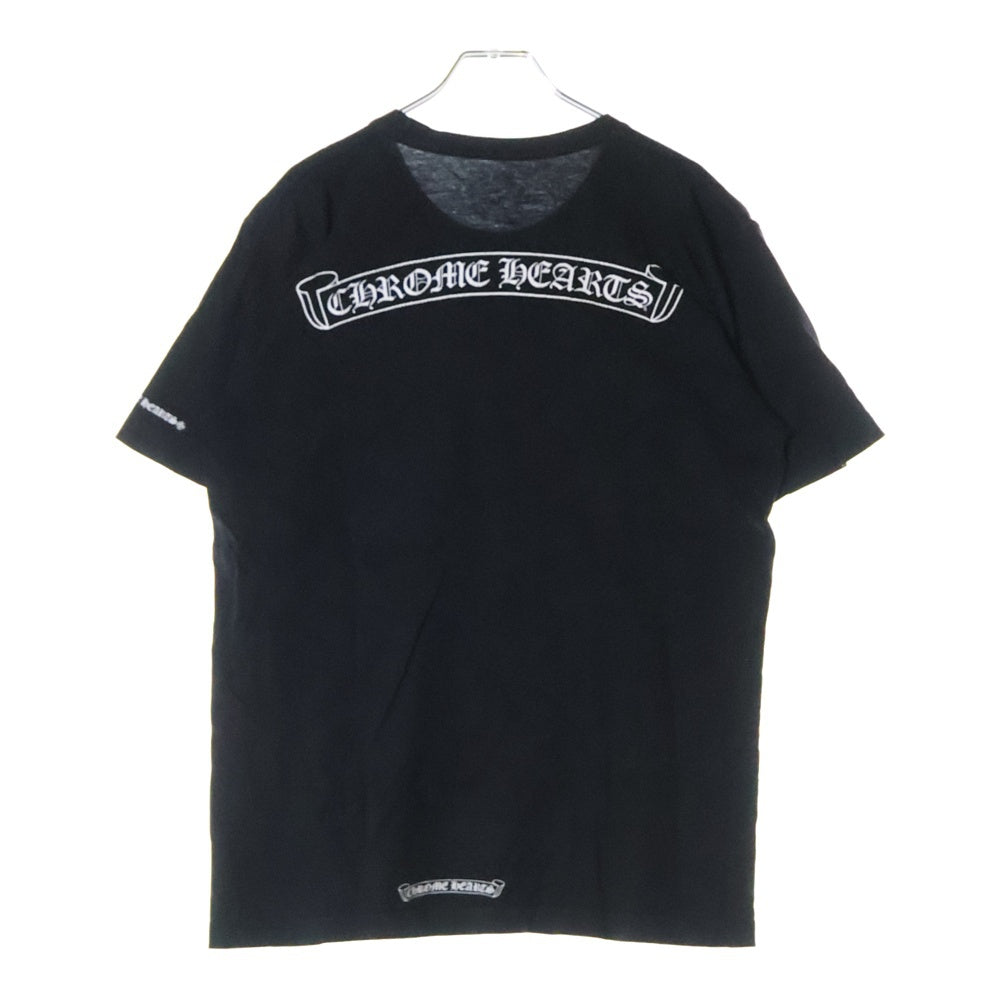 CHROME HEARTS(クロムハーツ) CH T-SHRT スクロールラベルプリント 半袖Tシャツカットソー ブラック