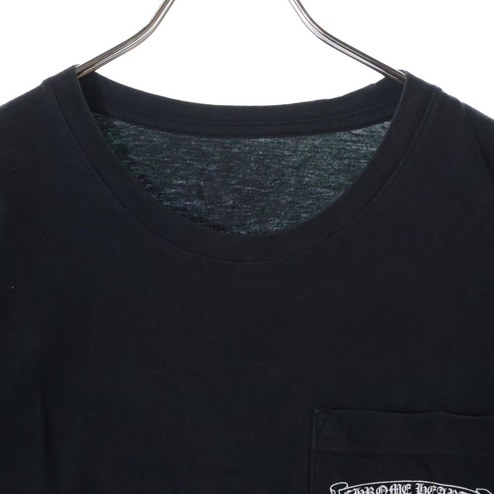 CHROME HEARTS(クロムハーツ) CH T-SHRT スクロールラベルプリント 半袖Tシャツカットソー ブラック