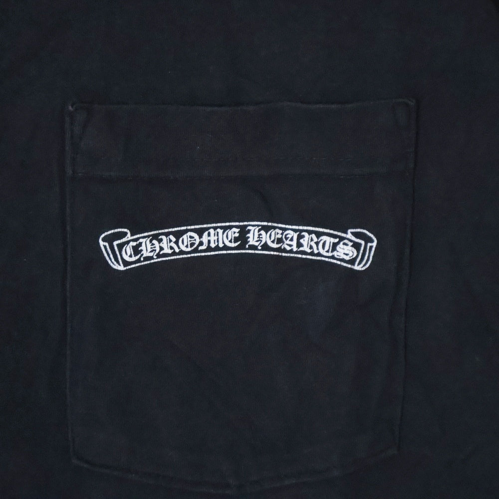 CHROME HEARTS(クロムハーツ) CH T-SHRT スクロールラベルプリント 半袖Tシャツカットソー ブラック