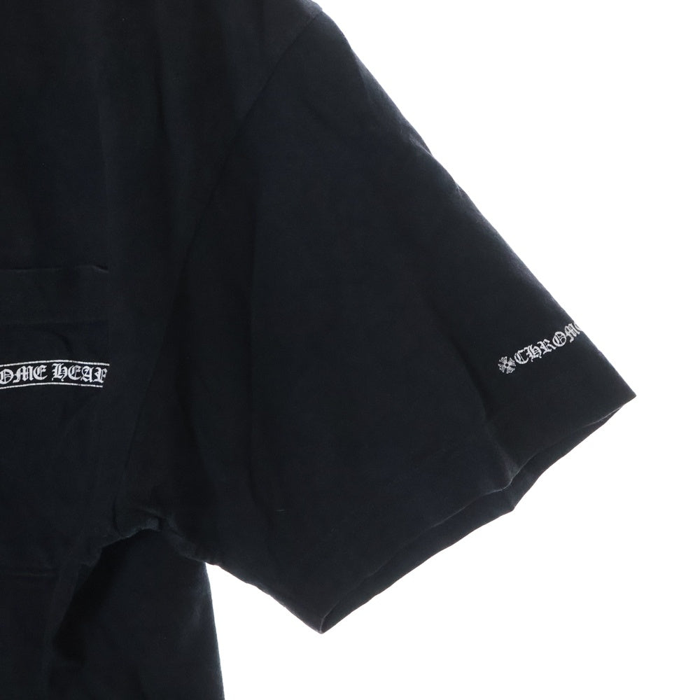 CHROME HEARTS(クロムハーツ) CH T-SHRT スクロールラベルプリント 半袖Tシャツカットソー ブラック