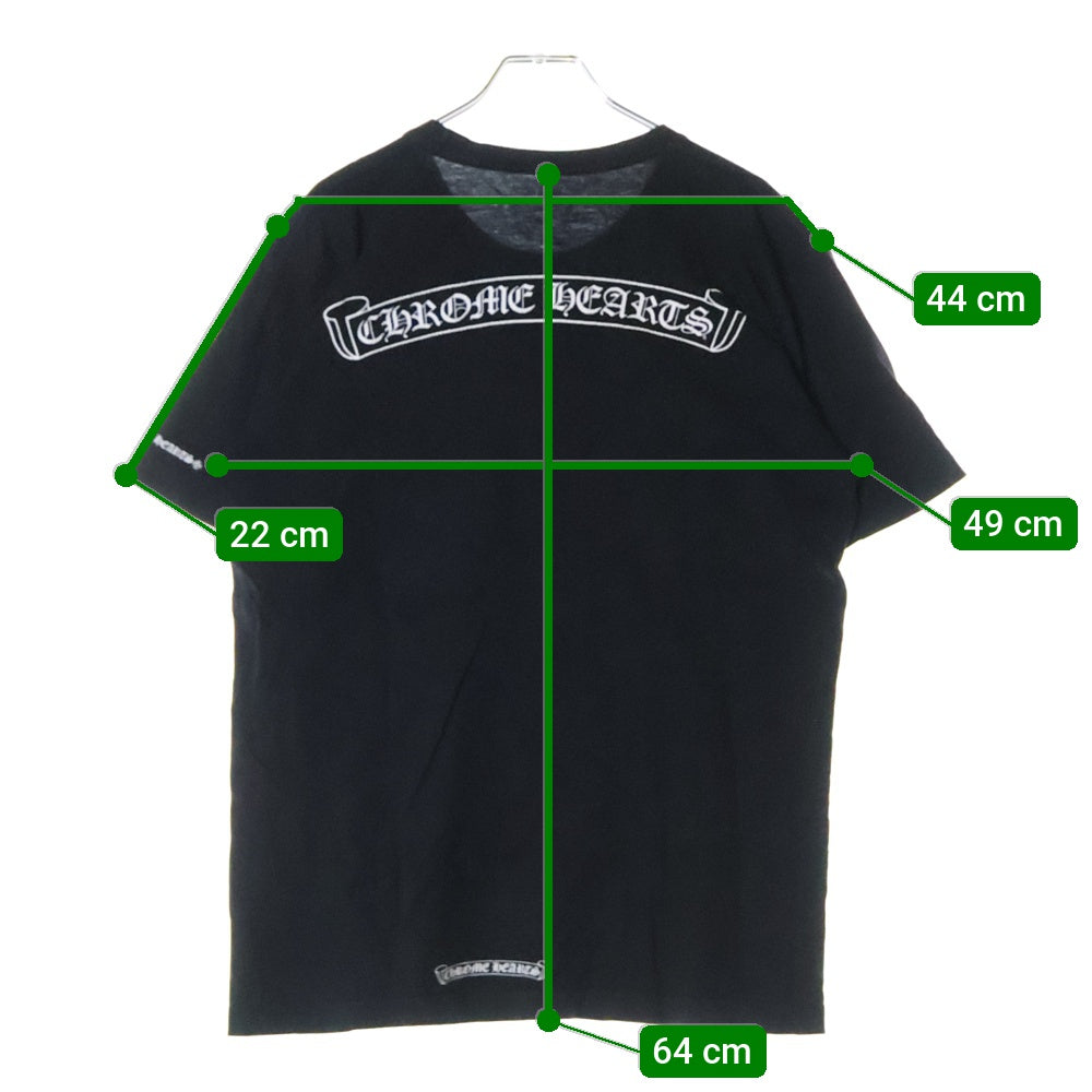 CHROME HEARTS(クロムハーツ) CH T-SHRT スクロールラベルプリント 半袖Tシャツカットソー ブラック
