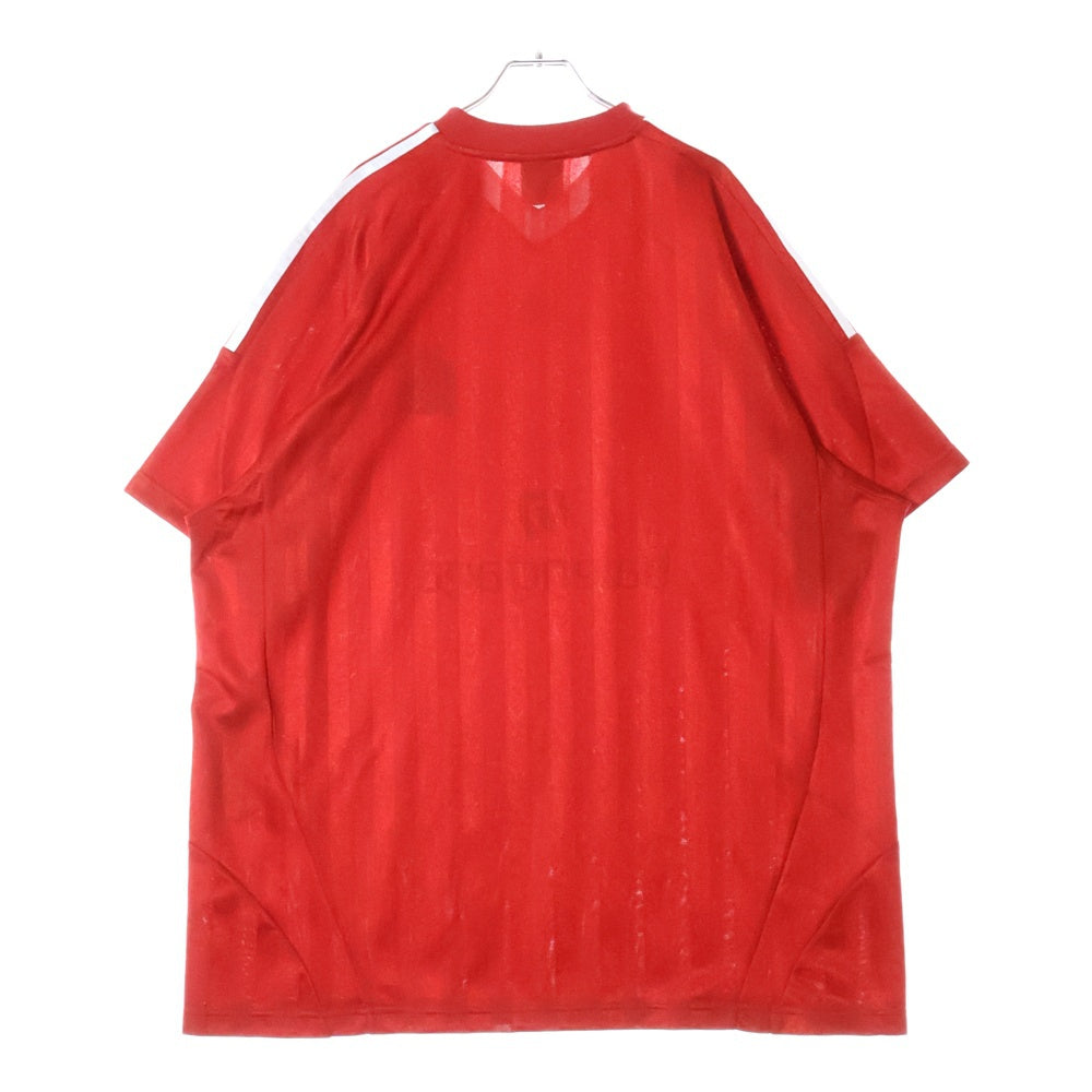 BALENCIAGA(バレンシアガ) 24SS PARIS SOCCER サッカーシリーズテクニカルジャージー 半袖Tシャツ カットソー レッド 723663 TNV13 64000