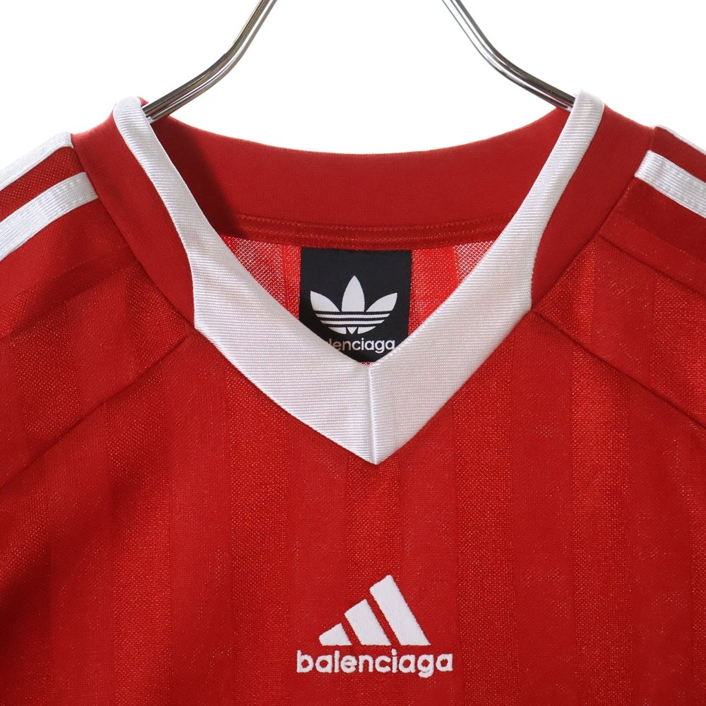 BALENCIAGA(バレンシアガ) 24SS PARIS SOCCER サッカーシリーズテクニカルジャージー 半袖Tシャツ カットソー レッド 723663 TNV13 64000