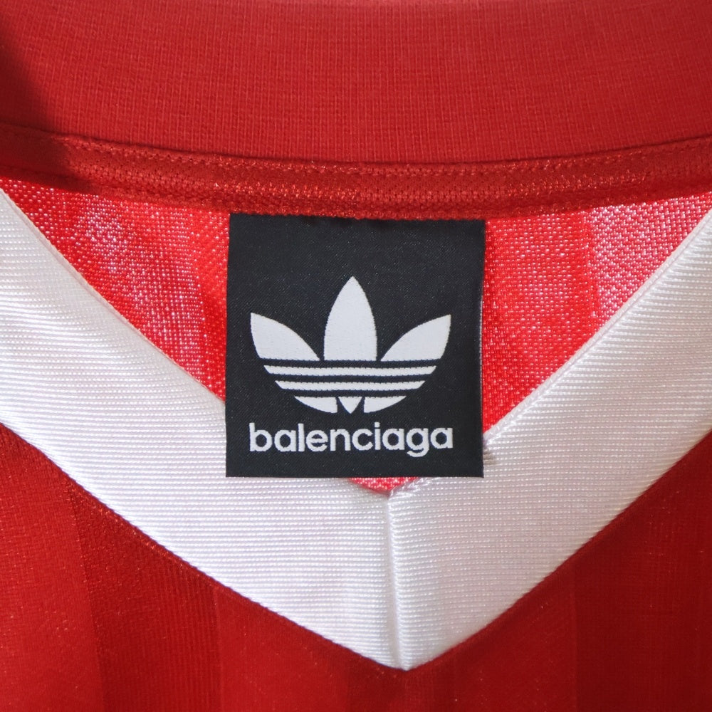BALENCIAGA(バレンシアガ) 24SS PARIS SOCCER サッカーシリーズテクニカルジャージー 半袖Tシャツ カットソー レッド 723663 TNV13 64000