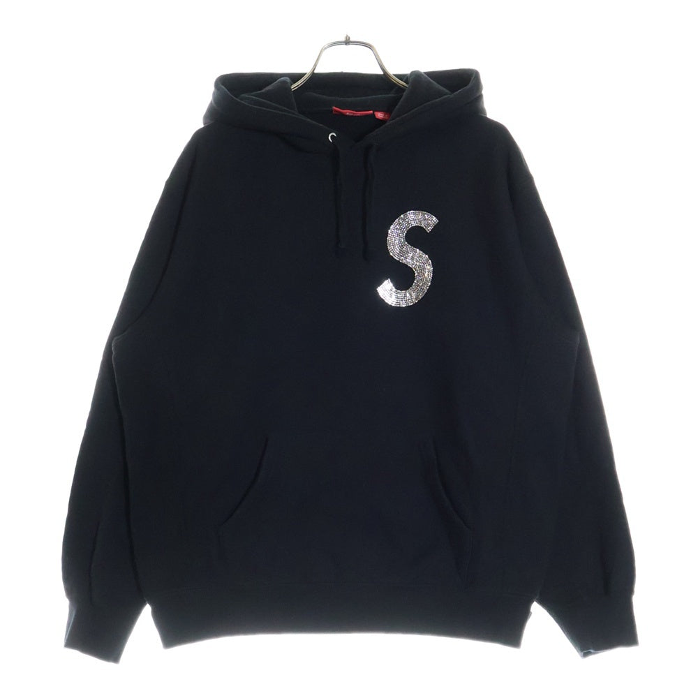 SUPREME(シュプリーム) 21SS Swarovski S Logo Hooded Sweatshirt スワロフスキー Sロゴ プルオーバーフーディーパーカー ブラック