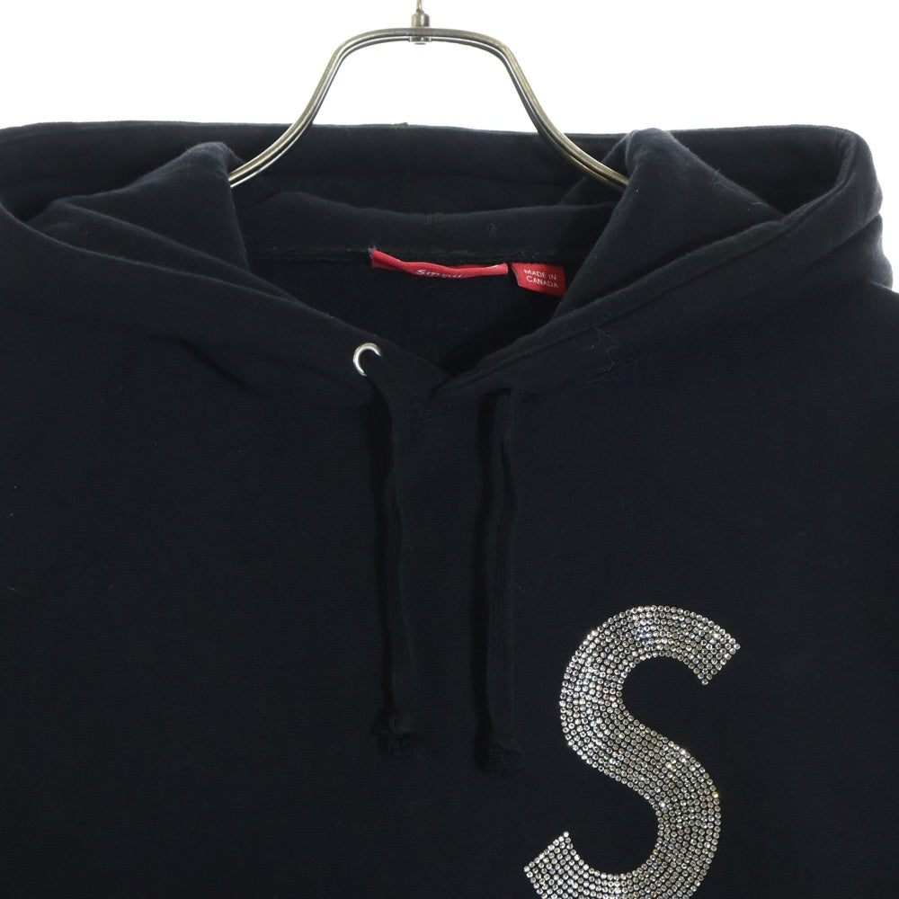 SUPREME(シュプリーム) 21SS Swarovski S Logo Hooded Sweatshirt スワロフスキー Sロゴ プルオーバーフーディーパーカー ブラック