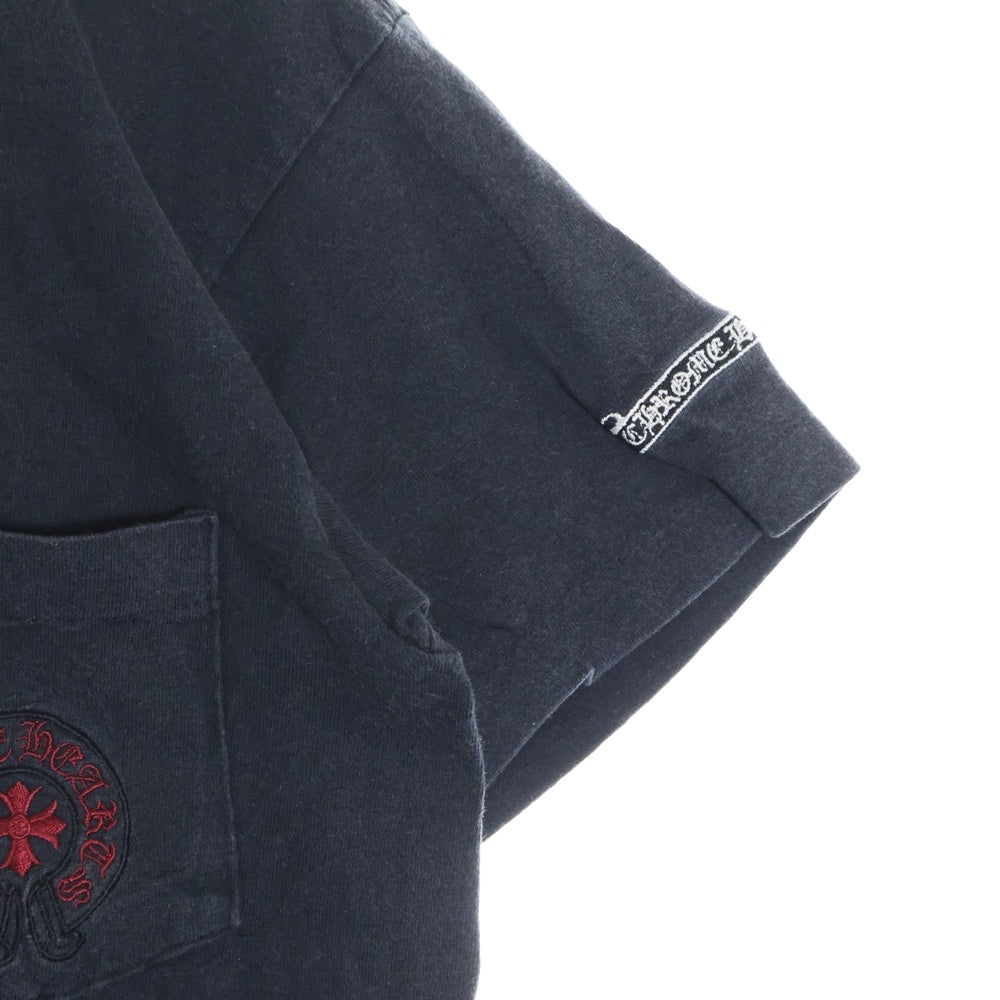 CHROME HEARTS(クロムハーツ) OLD オールド フロントホースシュー刺繍 半袖Tシャツ カットソー ブラック