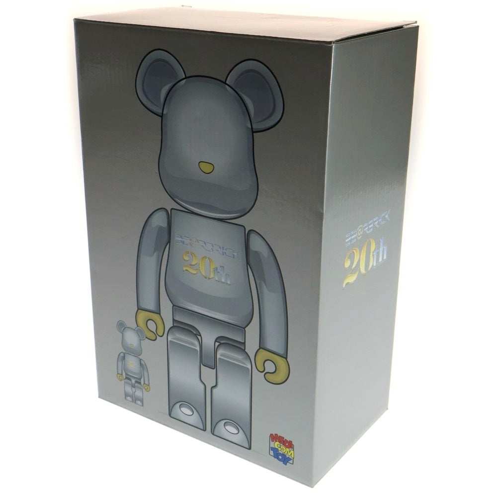 MEDICOM TOY(メディコムトイ) BE@RBRICK 20th Anniversary Model 100% & 400% ベアブリック 20周年アニバーサリーモデル 人形 フィギュア シルバー/ゴールド