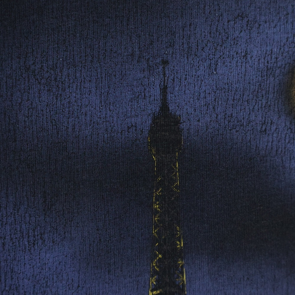 BALENCIAGA(バレンシアガ) 24SS PARIS MOON Double Front USED加工 パリ ムーン オーバーサイズ半袖Tシャツ ブラック 791615 TQVY2