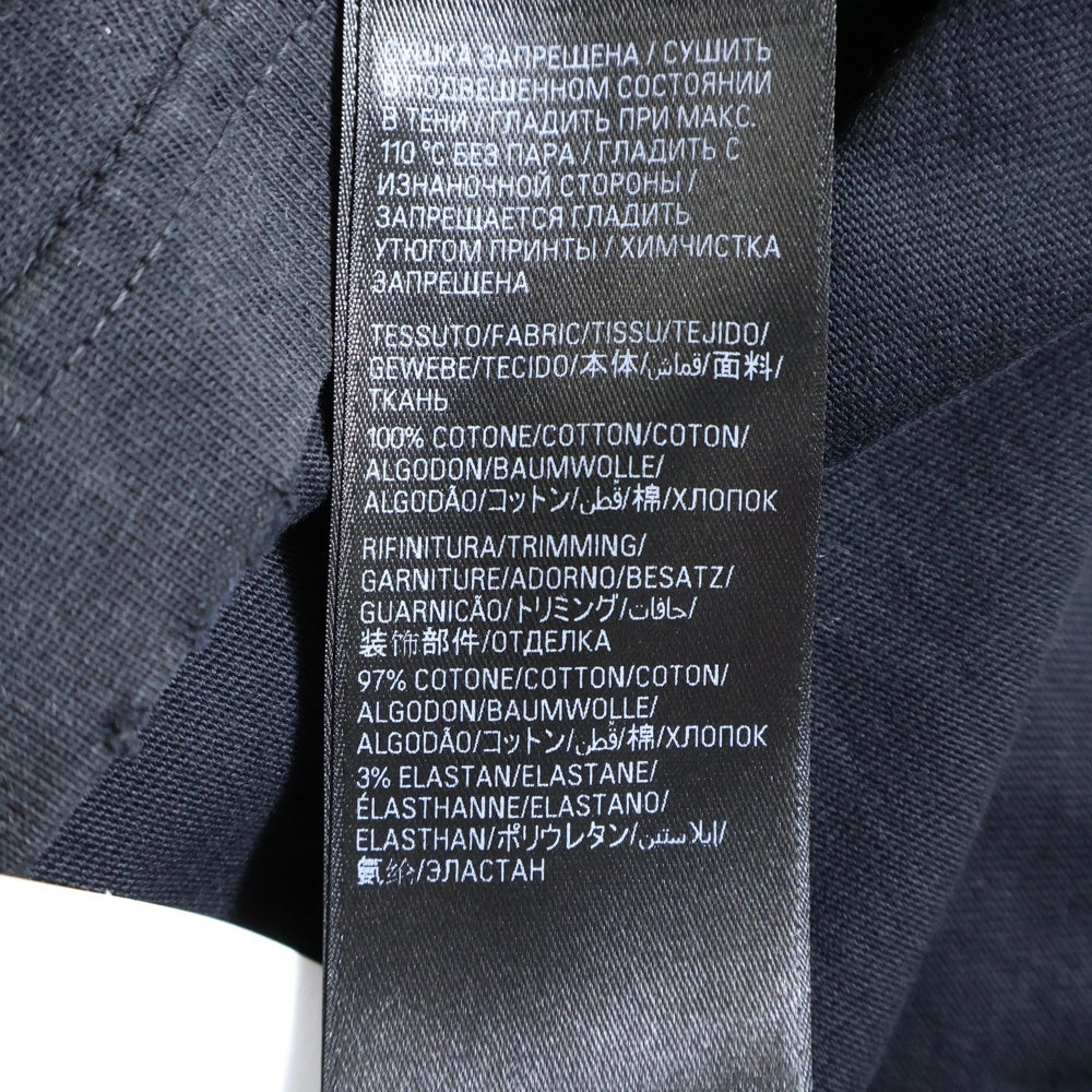 BALENCIAGA(バレンシアガ) 24SS PARIS MOON Double Front USED加工 パリ ムーン オーバーサイズ半袖Tシャツ ブラック 791615 TQVY2