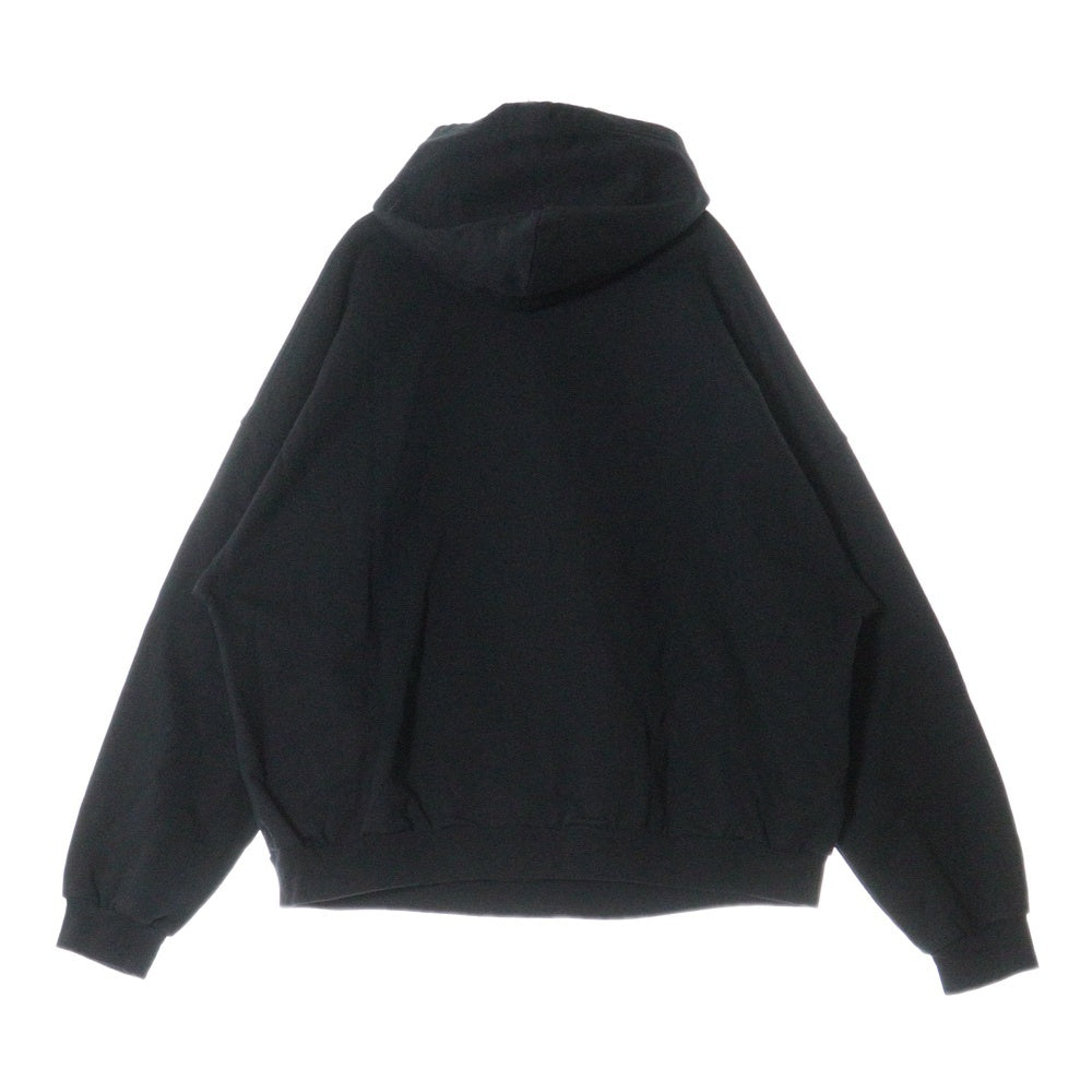 BALENCIAGA(バレンシアガ) 22SS PARIS刺繍プルオーバーパーカー ブラック 674986 TLVL8