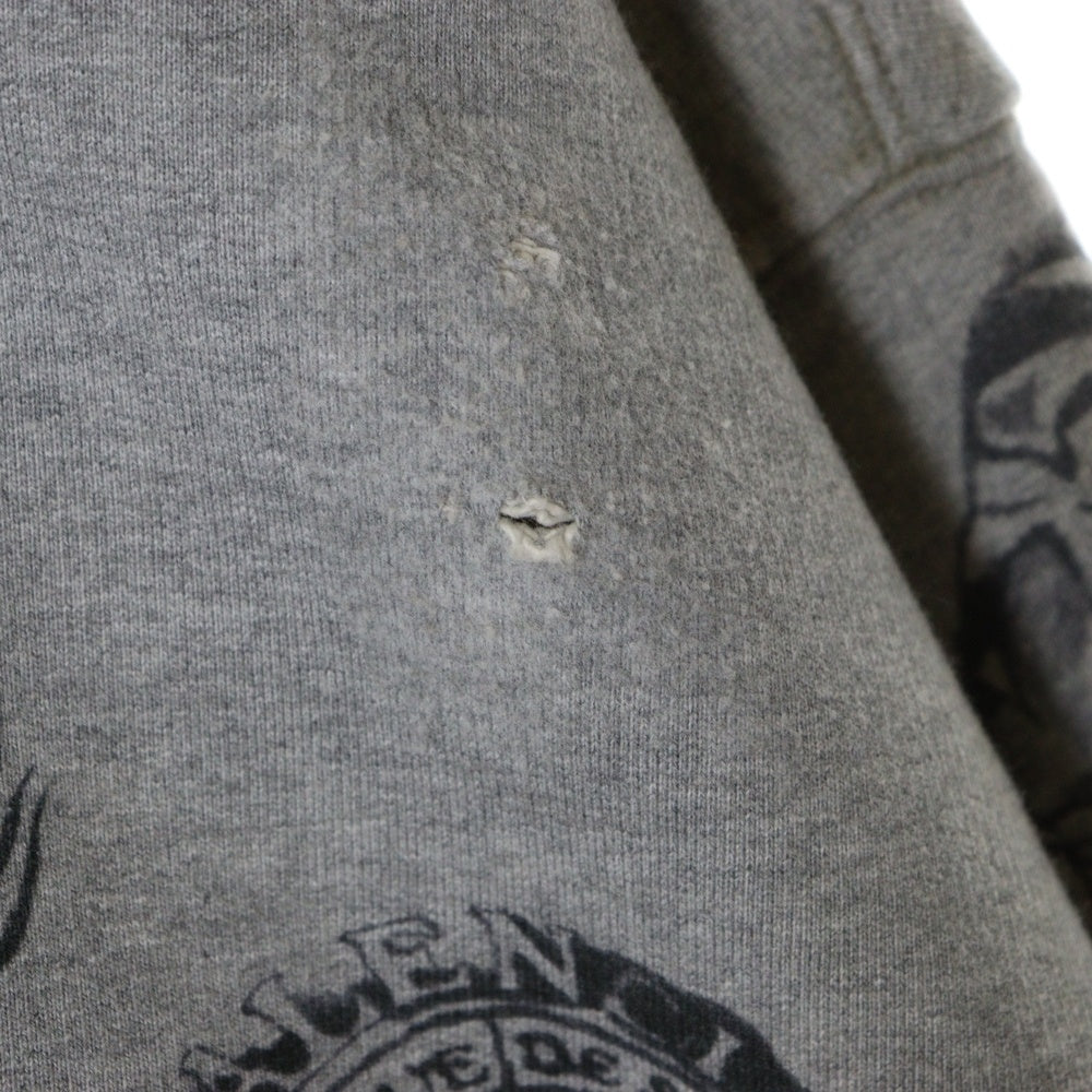 BALENCIAGA(バレンシアガ) 24SS Graffiti Zip Up Hoodie グラフィティ ダメージ加工 ジップアップスウェット フーディー ホワイト 770939 TQVK1
