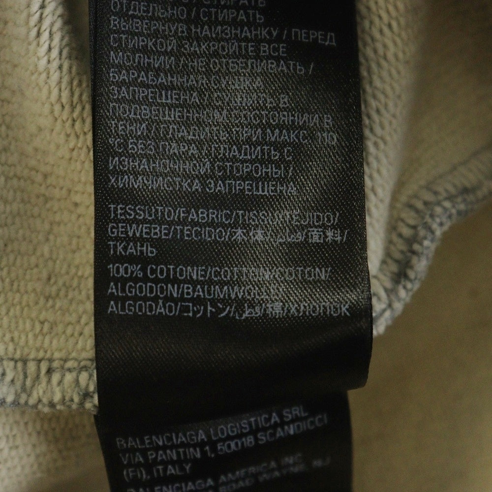 BALENCIAGA(バレンシアガ) 24SS Graffiti Zip Up Hoodie グラフィティ ダメージ加工 ジップアップスウェット フーディー ホワイト 770939 TQVK1