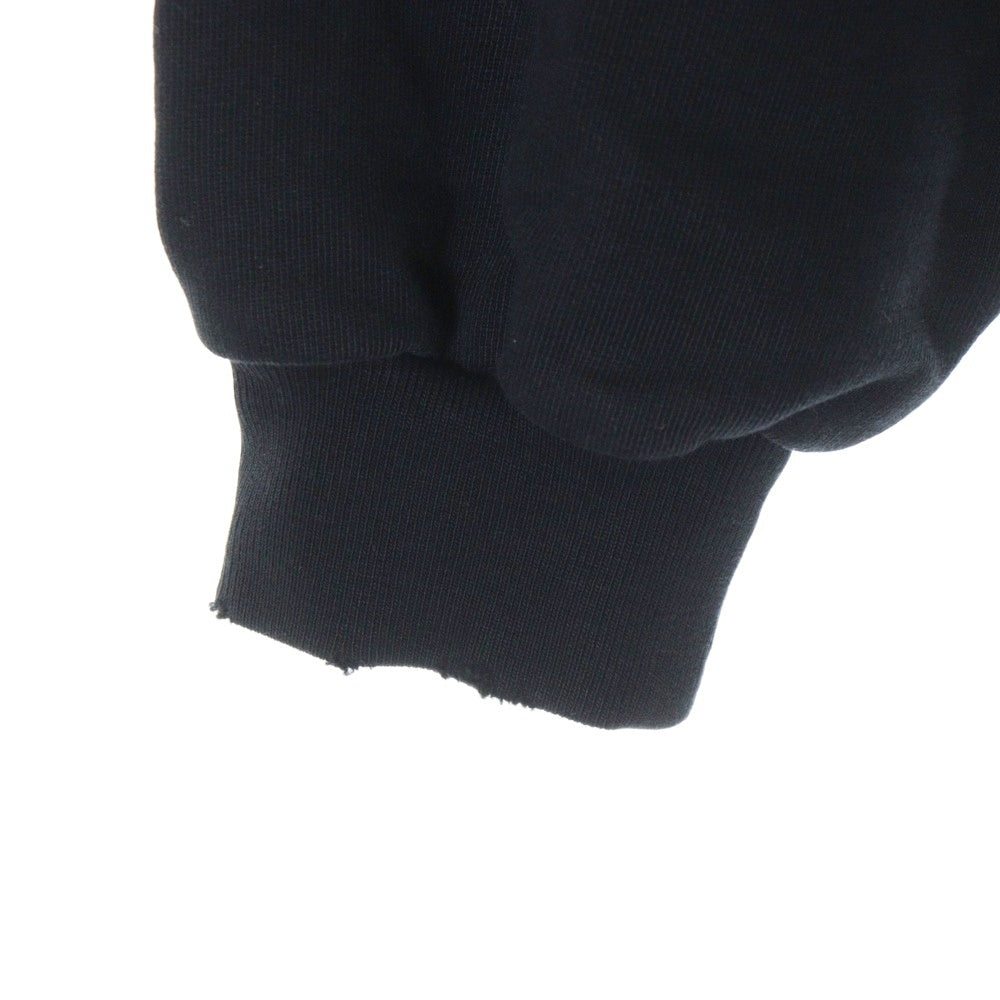 BALENCIAGA(バレンシアガ) 23AW Top League Round Hoodie トップリーグ ラウンド ダメージ加工 プルオーバースウェットパーカー フーディー ブラック 767885 TPVF1