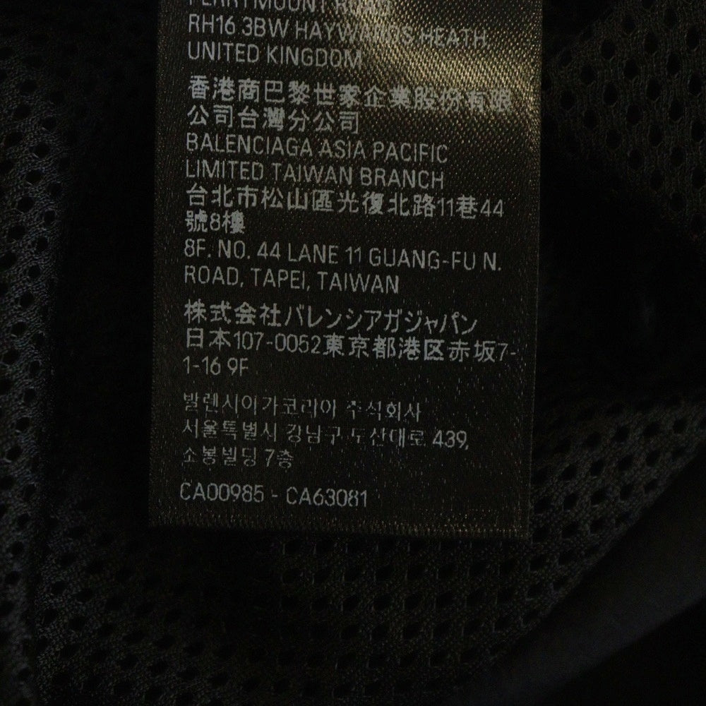 BALENCIAGA(バレンシアガ) アウトラインロゴ ナイロントラックジャケット ブラック 768920 TNO79