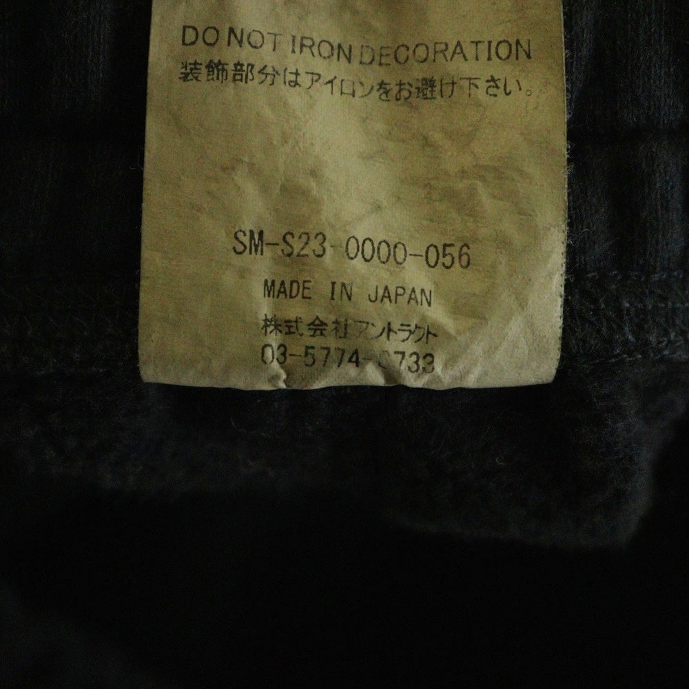 SAINT MICHAEL(セントマイケル) 23SS SHORTS/SAINT セイントロゴプリント スウェットハーフパンツ ショーツ ブラック SM-S23-0000-056