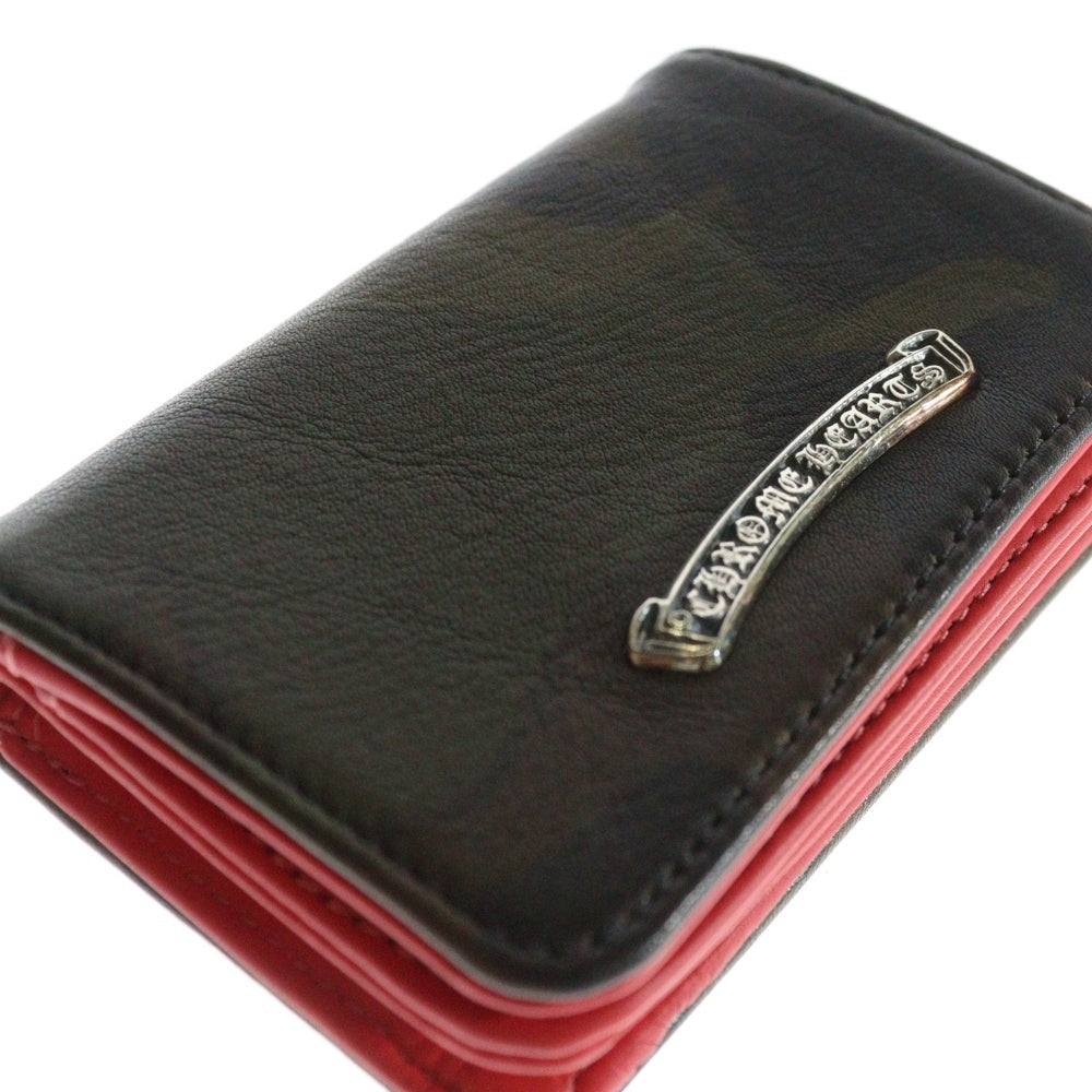 CHROME HEARTS(クロムハーツ) CARD CASEV1 3POKET カードケース ポケット スクロールラベル カモフラージュ柄 カーキ/シルバー