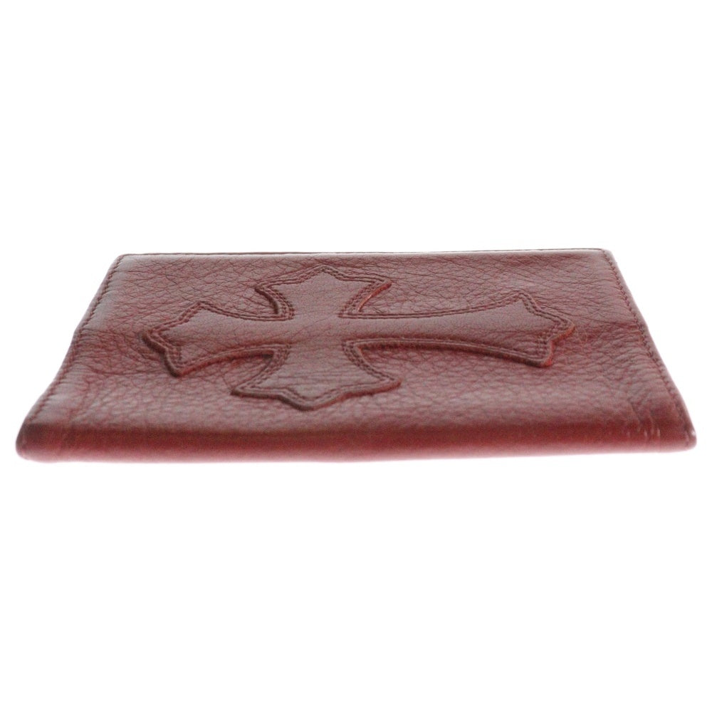 CHROME HEARTS(クロムハーツ) PASS CASE クロスパッチ レザーパスケース カバー レッド