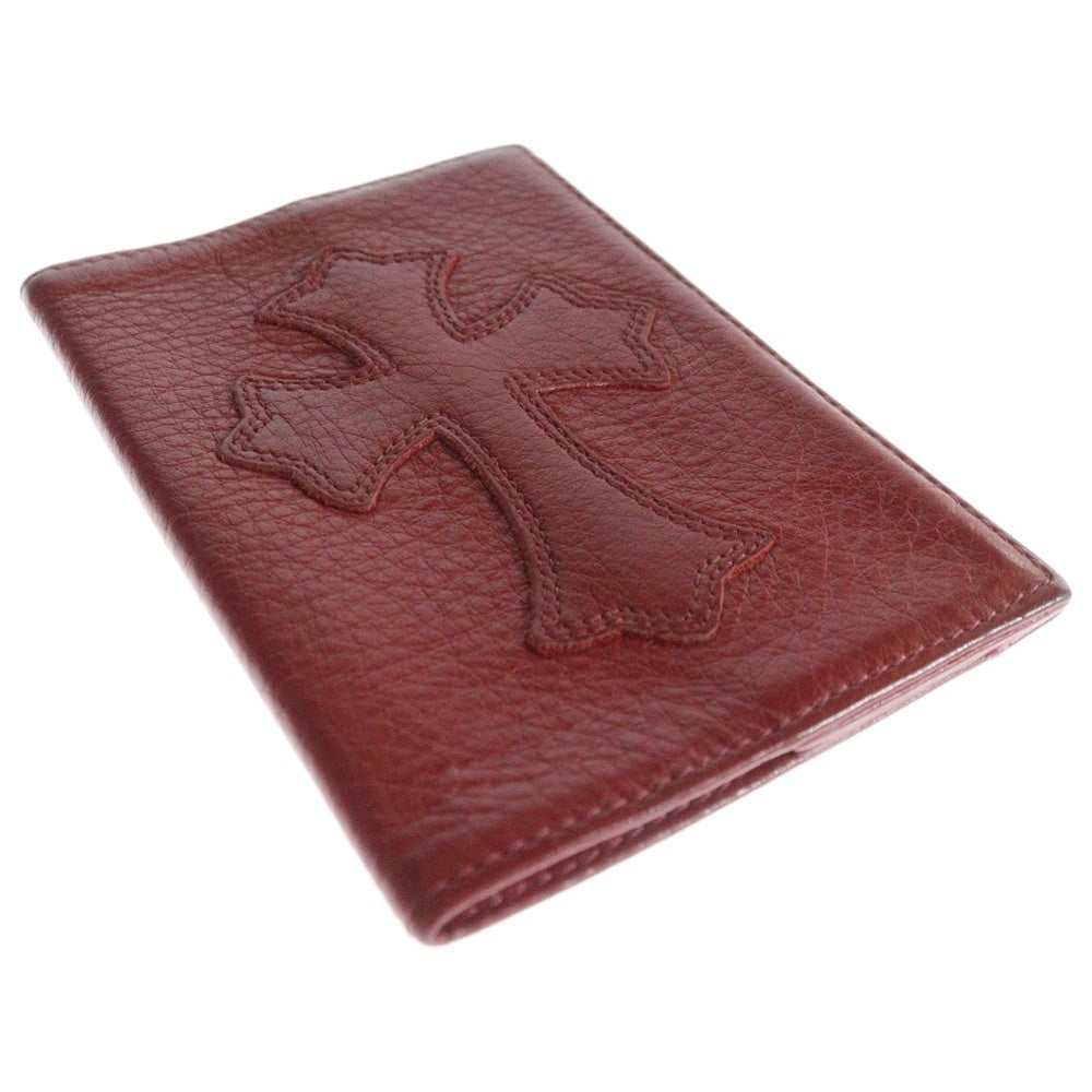 CHROME HEARTS(クロムハーツ) PASS CASE クロスパッチ レザーパスケース カバー レッド