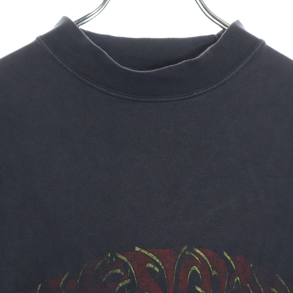 BALENCIAGA(バレンシアガ) 23AW Off Shore Oversized T-shirt ヴィンテージ加工 オーバーサイズド 半袖Tシャツ チャコールグレー 739028 TPVM8
